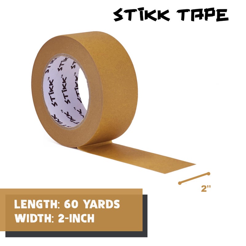 STIKK Painters Tape - 1pk Brown Painter Tape - 2 inch x 60 Yards - Paint Tape for Painting, Edges, Trim, Ceilings - Masking Tape for DIY Paint Projects - Residue-Free Painting Tape - Image 2